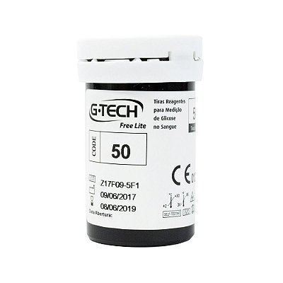 Tiras Reagentes G-Tech Lite Frasco com 50 UN