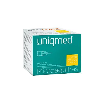 Microagulhas Uniqmed 30g x 4mm - Caixa com 100 unidades