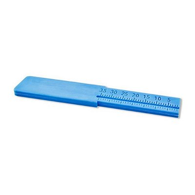 Régua Plástica Endodôntica Milimetrada 35mm Azul - Maquira