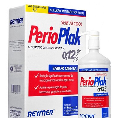 Antisséptico Perioplak 0,12% de Clorhexidina S/ Álcool- 1,1L - Reymer