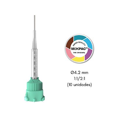 Ponta Misturadora T-Mixer Colibri™ Plus Breakable para Silicone de Adição C/10 - MIXPAC