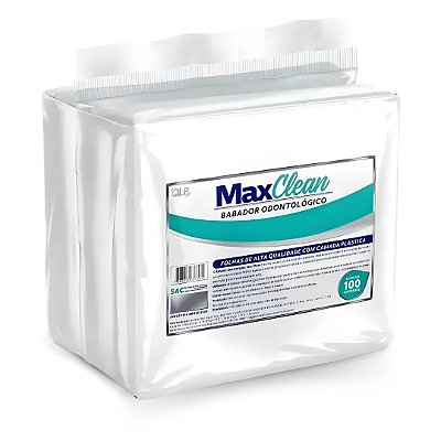 Babador Descartável Branco (CX 100un) - Max Clean
