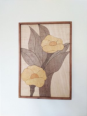 Quadro de parede em madeira Fiore