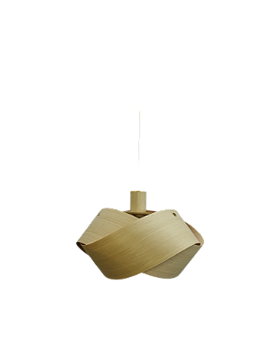 Luminária Pendente em Madeira Trançado Flor