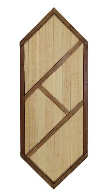 Quadro de parede em madeira com arte geométrica Dália