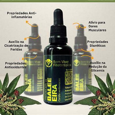 Tintura Mãe de Baleeira (Cordia verbenacea) 50ml