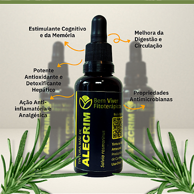 Tintura Mãe de Alecrim (Salvia rosmarinus) 50ml
