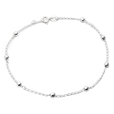 Tornozeleira Bolinhas - Prata 925