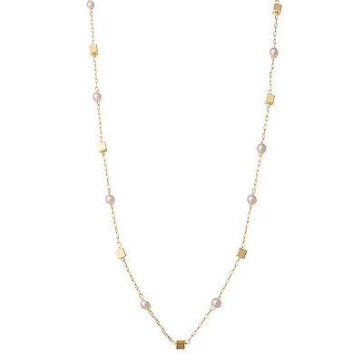 Colar Quadrado c/ Pérolas