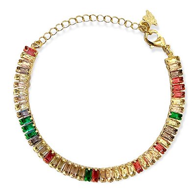 Pulseira Riviera Baguete Colorida