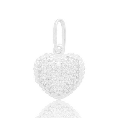 Pingente Coração Cravejado - Prata 925