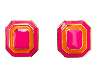 Brinco Geométrico Esmaltado