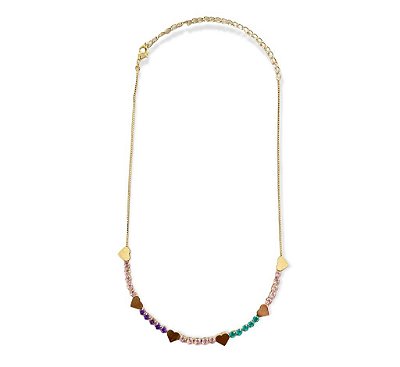 Colar Riviera Corações Candy