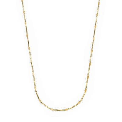 Colar Longo Mini Medalhas Coração