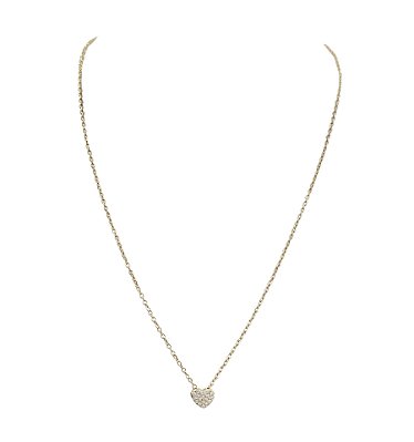 Colar c/ Mini Coração Cravejado