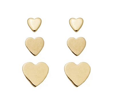 Brinco Trio Mini Coração