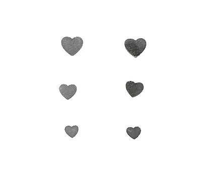 Brinco Trio Coração - Prata 925