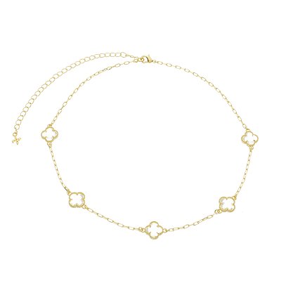 Colar Trevo Cristal