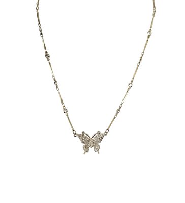Colar Borboleta Cravejada