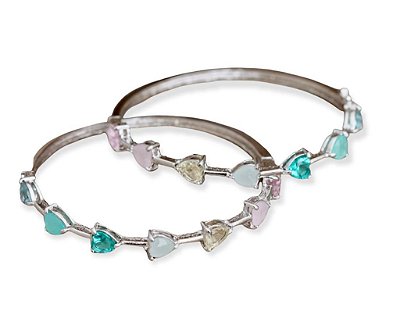 Bracelete Cristais Coração