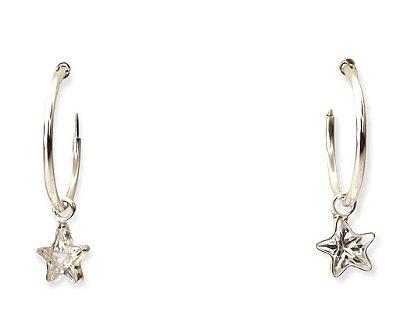 Brinco Argola Estrela - Prata 925