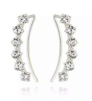 Brinco Ear Cuff Brilhante - Prata 925