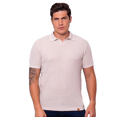 Polo Tricô Bege