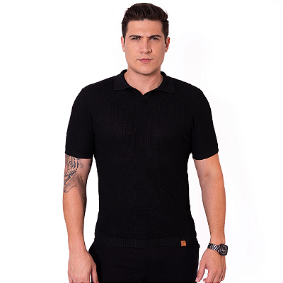 Polo Tricô Preta