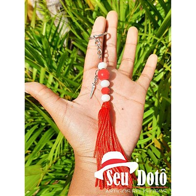 Chaveiro Ogum ( Vermelho e branco )