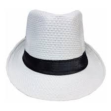 Chapéu Malandro Branco Fita Preta