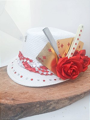 Chapéu Malandra ( cartas douradas )