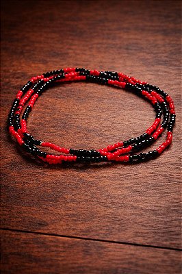 Guia de Proteção de Exú vermelha e preta