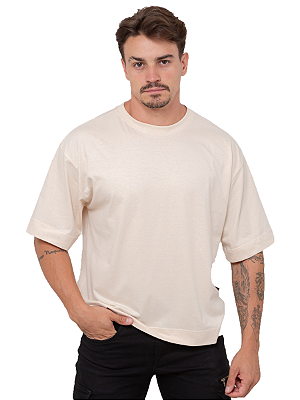 Camiseta Boxy Masculina Aveia