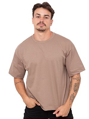 Camiseta Boxy Masculino Castanho