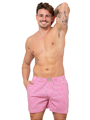 Samba Canção Xadrez Rosa