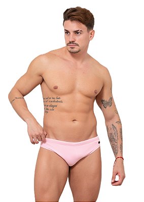 Sunga Cavada Rosa Bebê