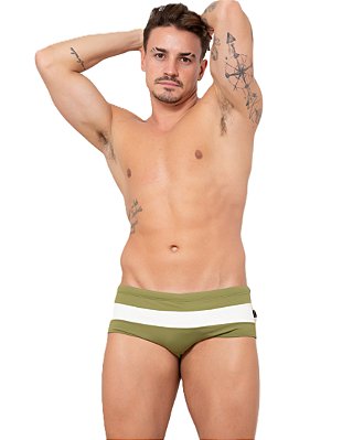 Sunga Clássica Verde Pistache com Off