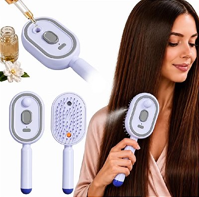 Escova Elétrica Spray Nano Hidratação Almofada de Ar Massagem Capilar