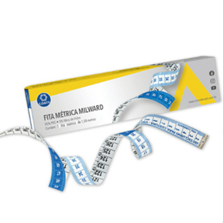 Fita Métrica Corrente Milward com Marcação para Alfaiate  Kit com 12 unidades