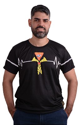 Camiseta Masculina Desbravador Lenço no Peito com faixa Refletivo na Manga - DBV 013