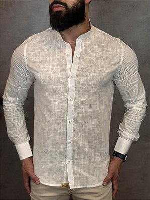 Camisa Linho Zip-Off