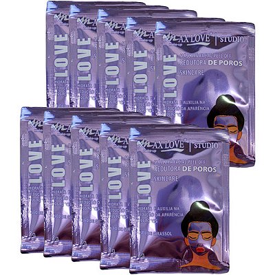 Máscara Facial Peel Off Redutora de Poros Max Love – Pcte c/ 10 unid