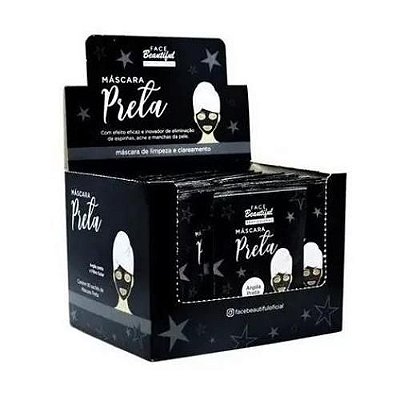 Máscara Facial Preta Face Beautiful FB117 – Box c/ 50 unid