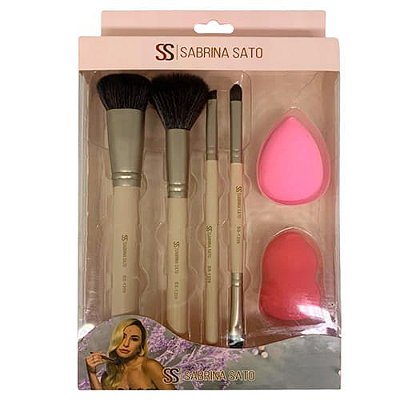 Kit de Pincel e Esponja para Maquiagem Sabrina Sato SS-1209