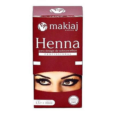 Henna para Design de Sobrancelha Profissional Makiaj - Cor Ruivo