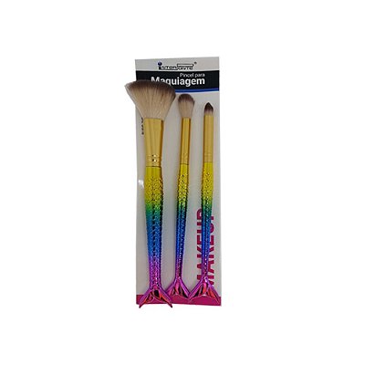 Kit de Pincel para Maquiagem Sereia Interponte HS76628