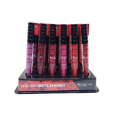 Batom Líquido Matte 24 horas Max Love - Box c/ 48 unid