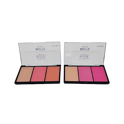 Trio de Blush Matte Miss France MF-7458 – Kit c/ 2 unid