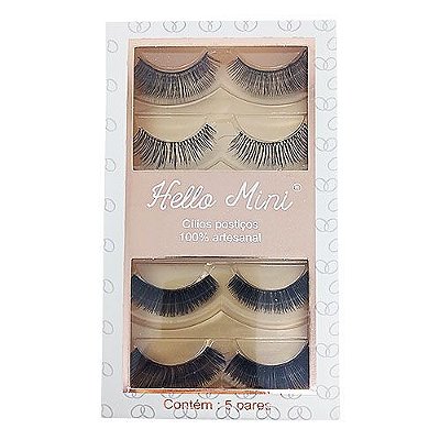 Cílios Postiços com 05 pares Hello Mini CL064-11