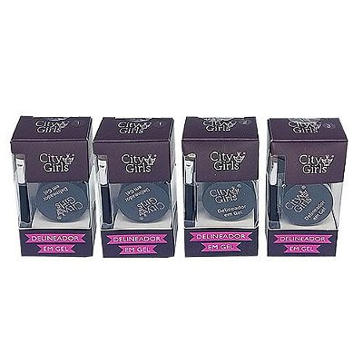 Delineador em Gel City Girls CG208 – Kit c/ 04 unid